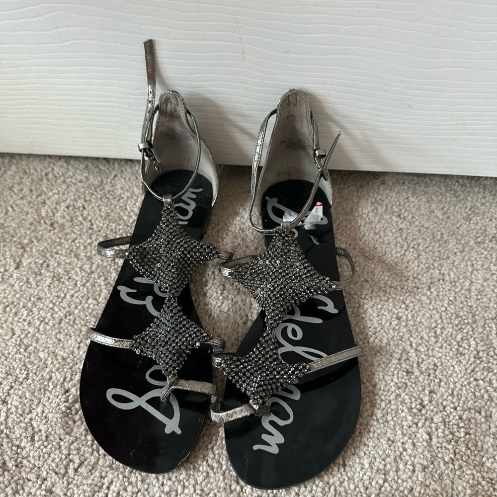 Silver glam sandals